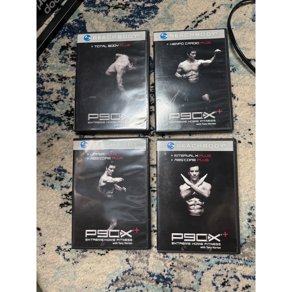 Beachbody P90X Plus Extreme Home Fitness 4 DVD Bundle Tony Horton Workout